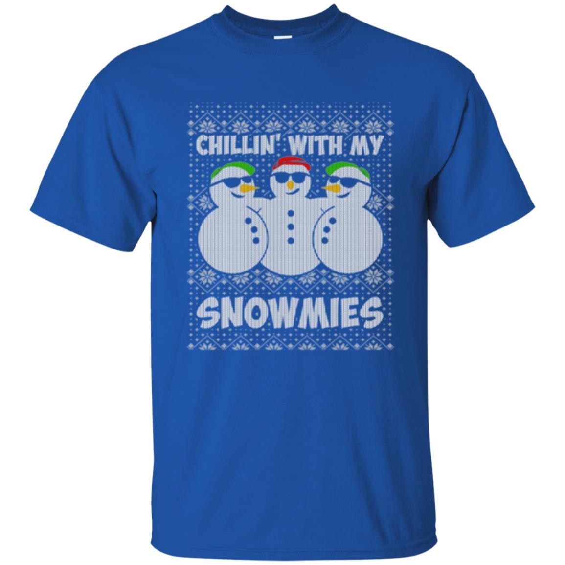 Christmas T-shirt Chillin With My Snowmies Royal