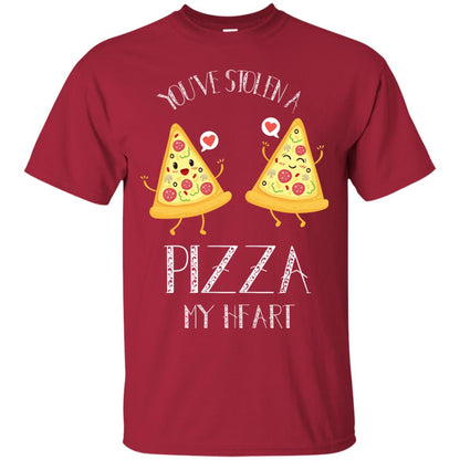 Pizza Lover T-shirt You've Stolen A Pizza My Heart Cardinal