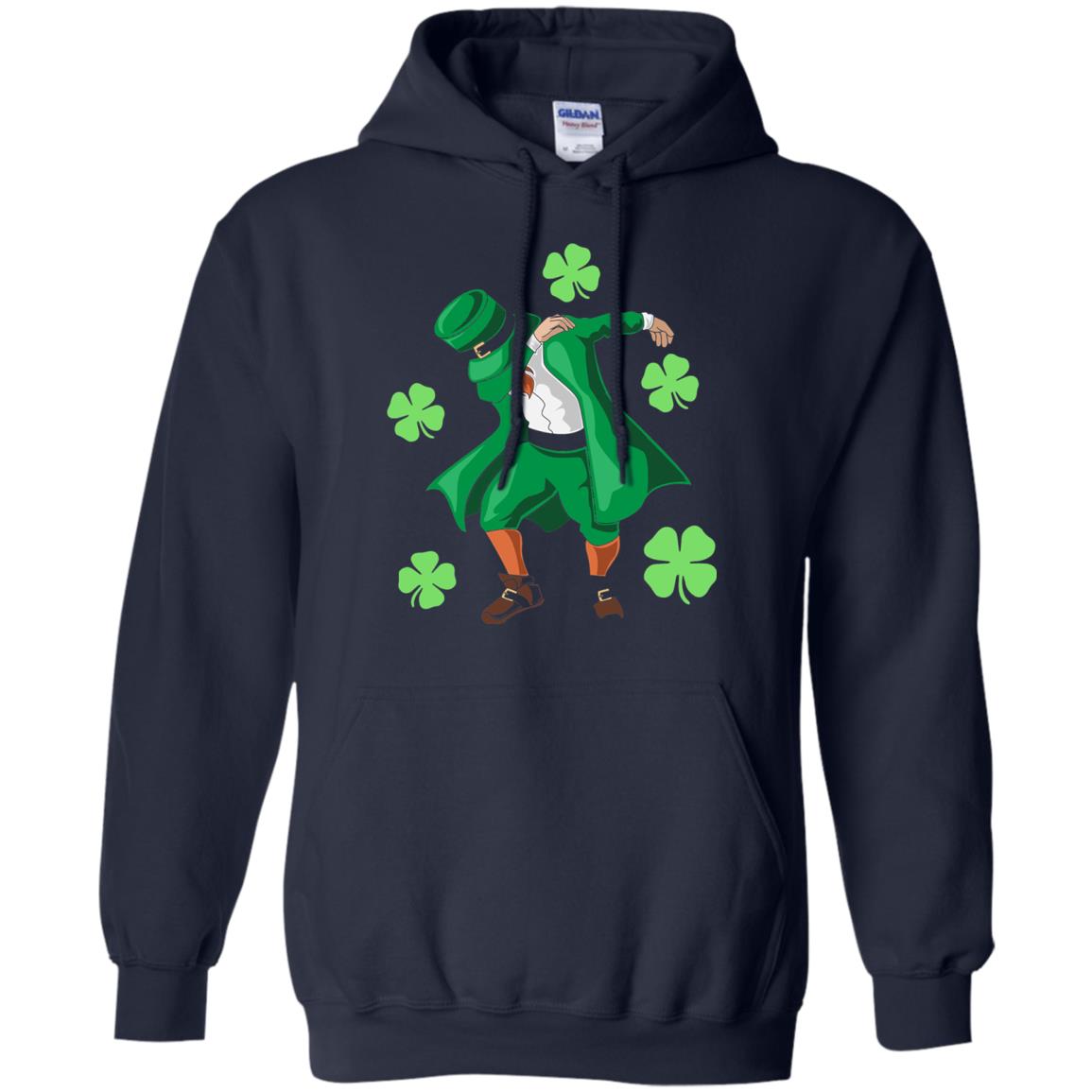Funny Dabbing Leprechaun St. Patricks Day T-shirt Navy