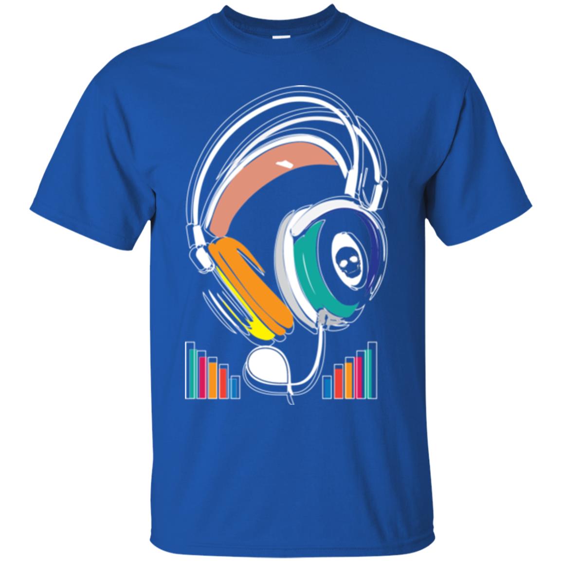Music Lover T-shirt Sound Activated Glow Royal