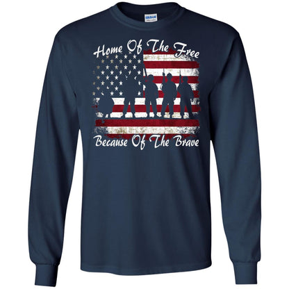 Home Of The Free Because Of The Brave Flag Military Shirt Navy