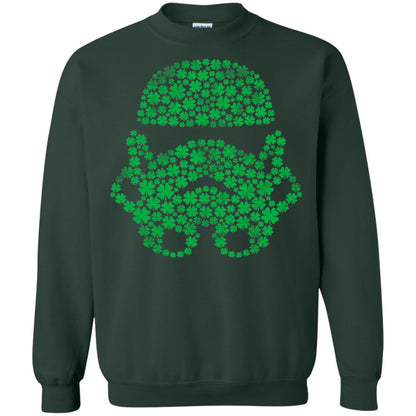 Stormtrooper Clovers St. Patrick_s Graphic T-shirt Forest Green