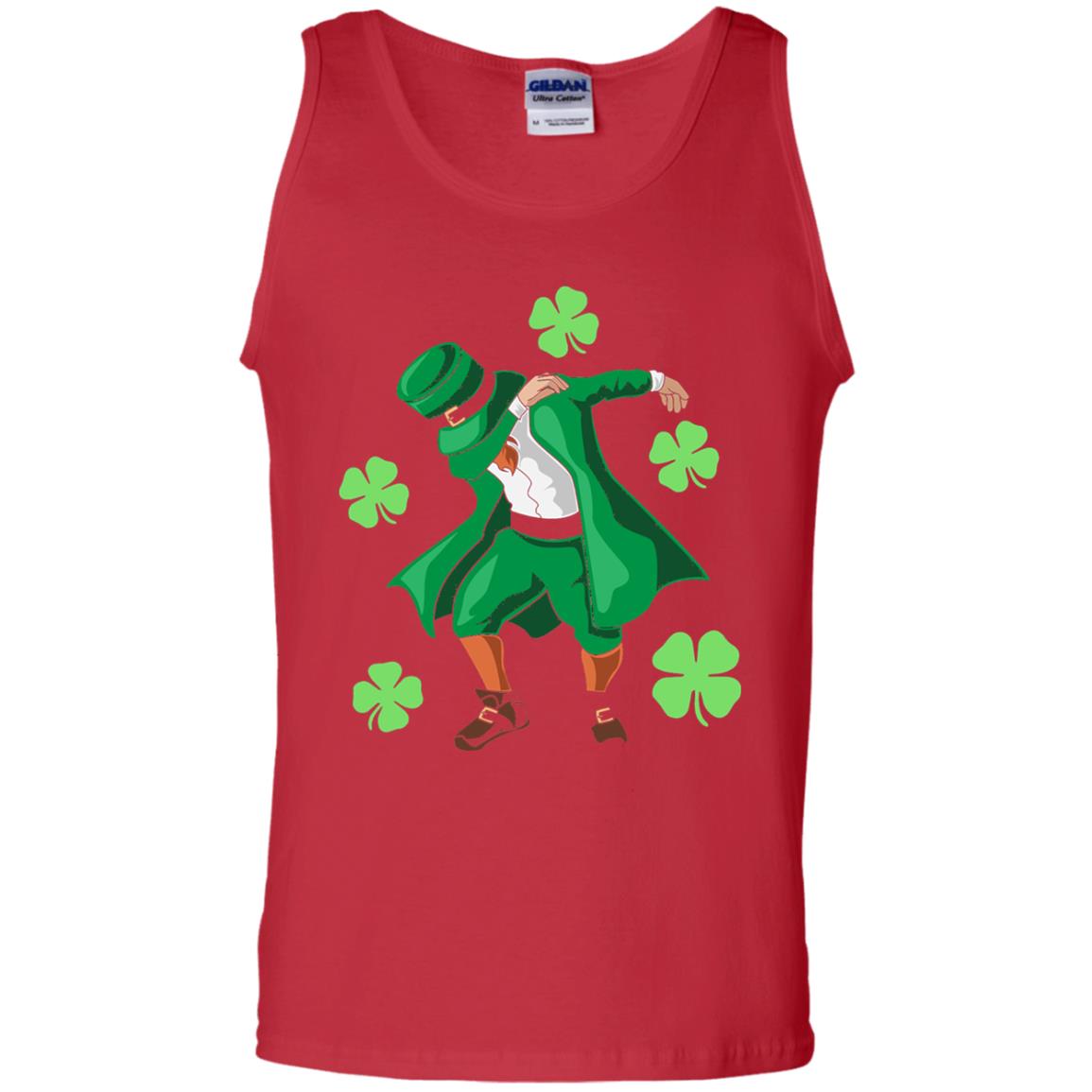 Funny Dabbing Leprechaun St. Patricks Day T-shirt Red