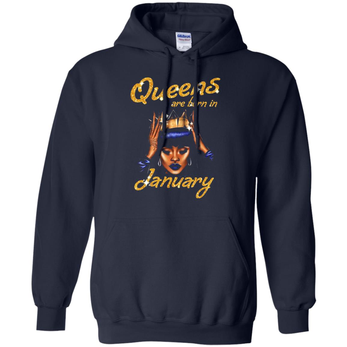 Birthday T-shirt Queens Are Born In January Navy