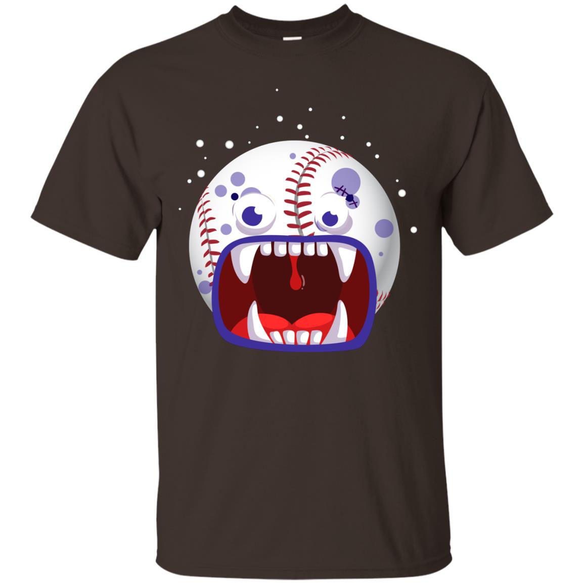 Baseball Halloween Shirt Dark Chocolate