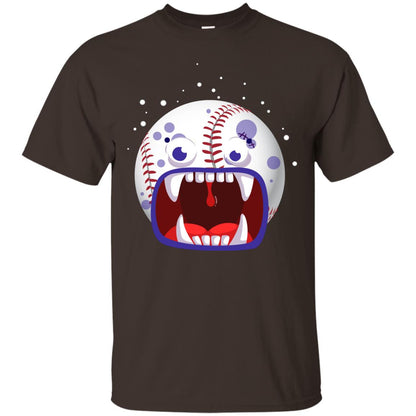 Baseball Halloween Shirt Dark Chocolate