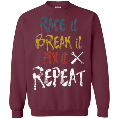 Mechanic T-shirt Race It Break It Fix It Repeat Maroon