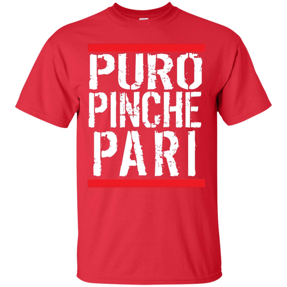 Puro Pinche Pari Party Funny Mexican T-shirt Red