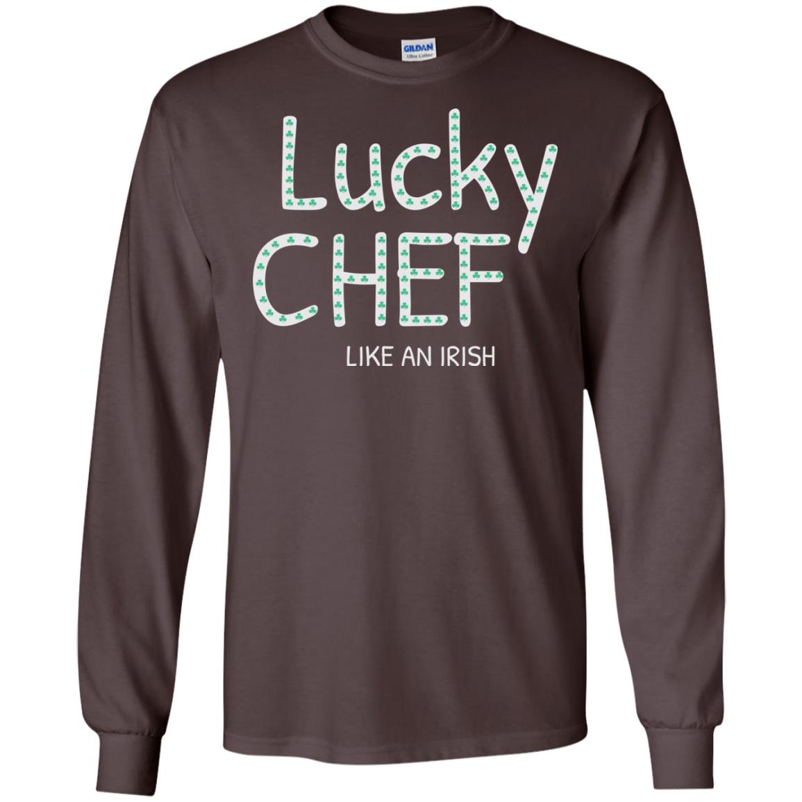 Lucky Chef Like An Irish Shamrock Saint Patrick's Day T-shirt Dark Chocolate