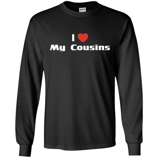 Family T-shirt I Love My Cousins Black