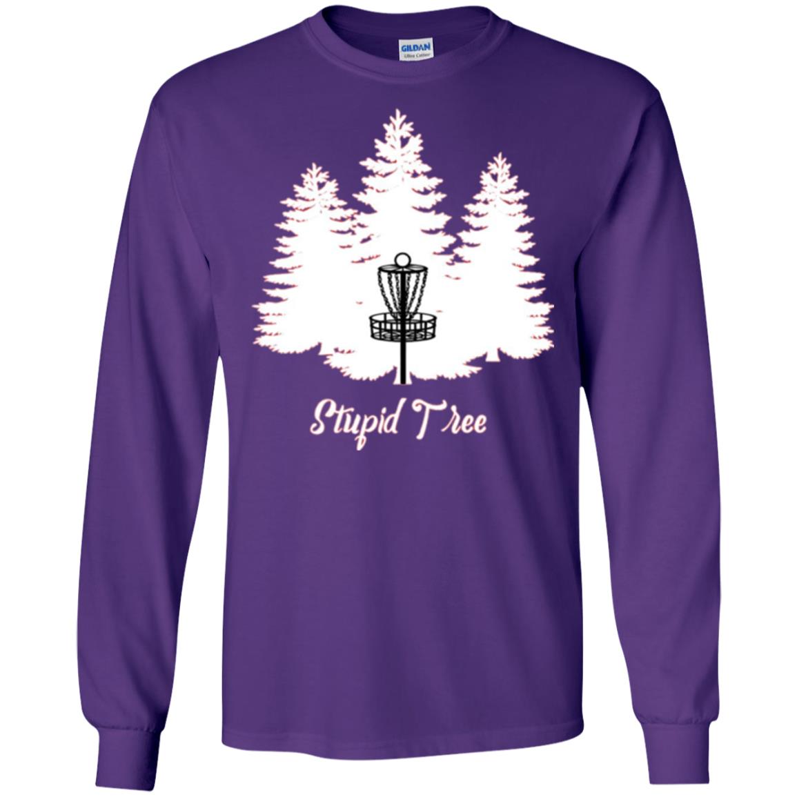 Disc Golf T-shirt Stupid Tree Purple