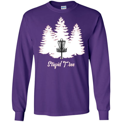 Disc Golf T-shirt Stupid Tree Purple