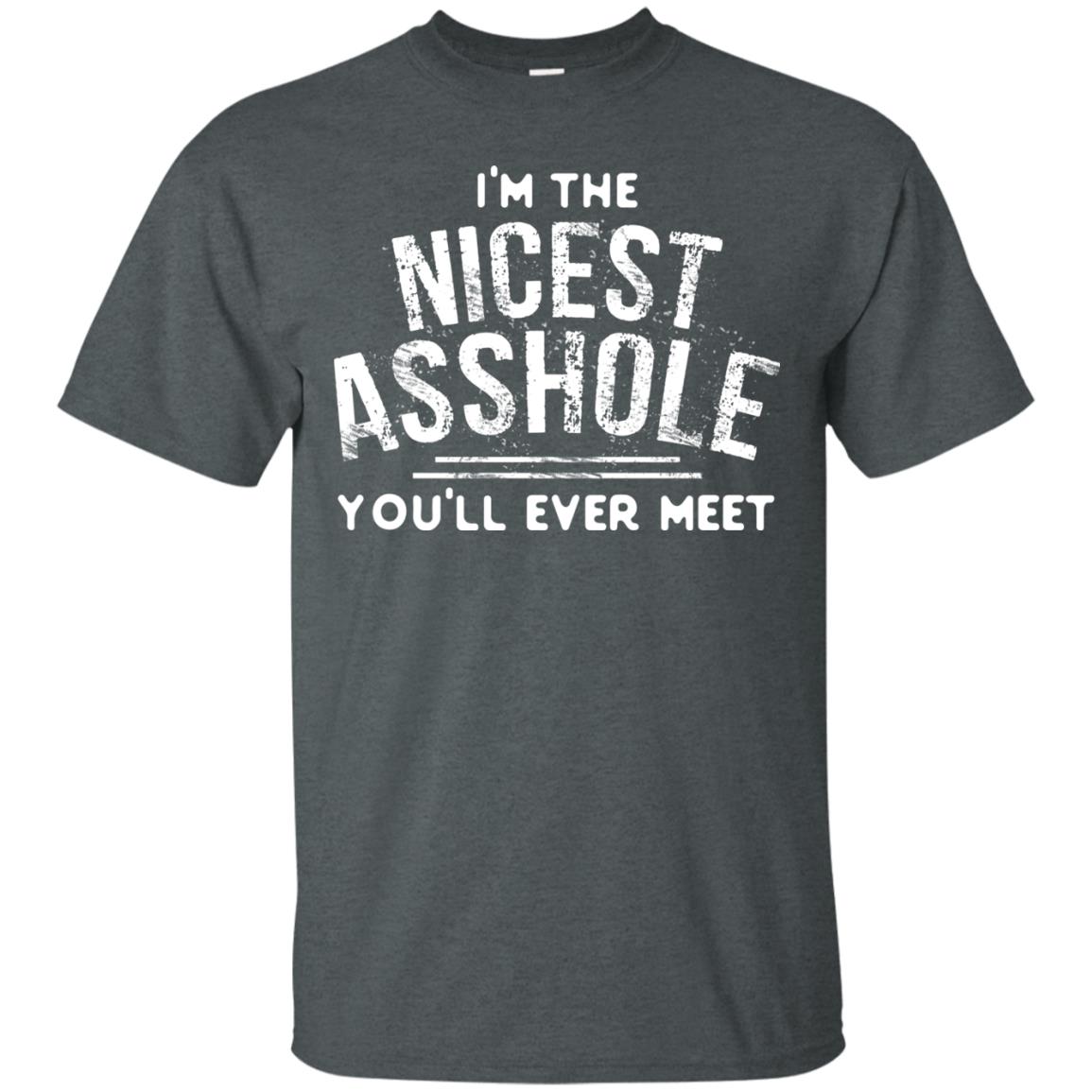 I_m The Nicest Asshole You_ll Ever Meet Shirt Dark Heather