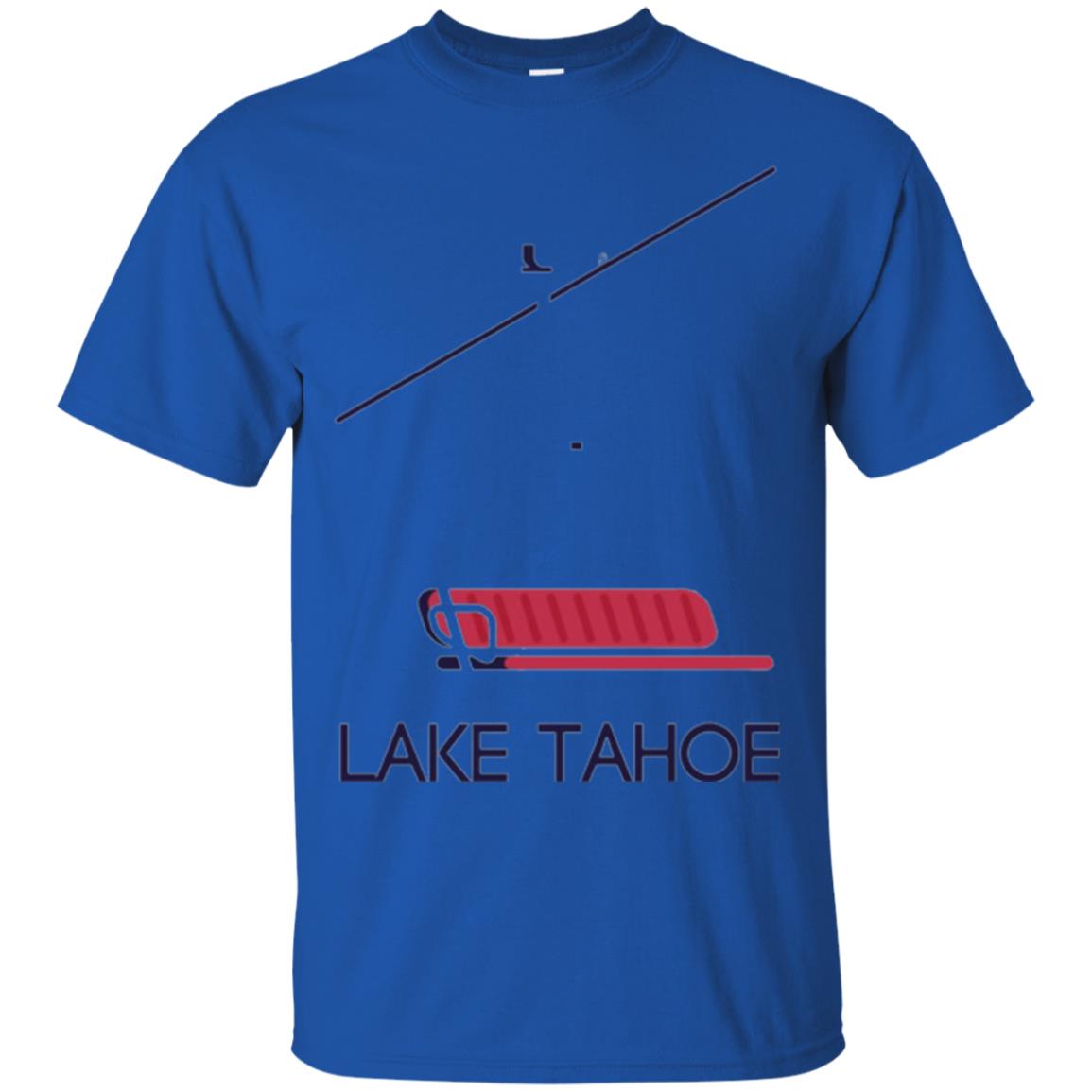 Ski Chair Lift T-shirt Lake Tahoe California Royal