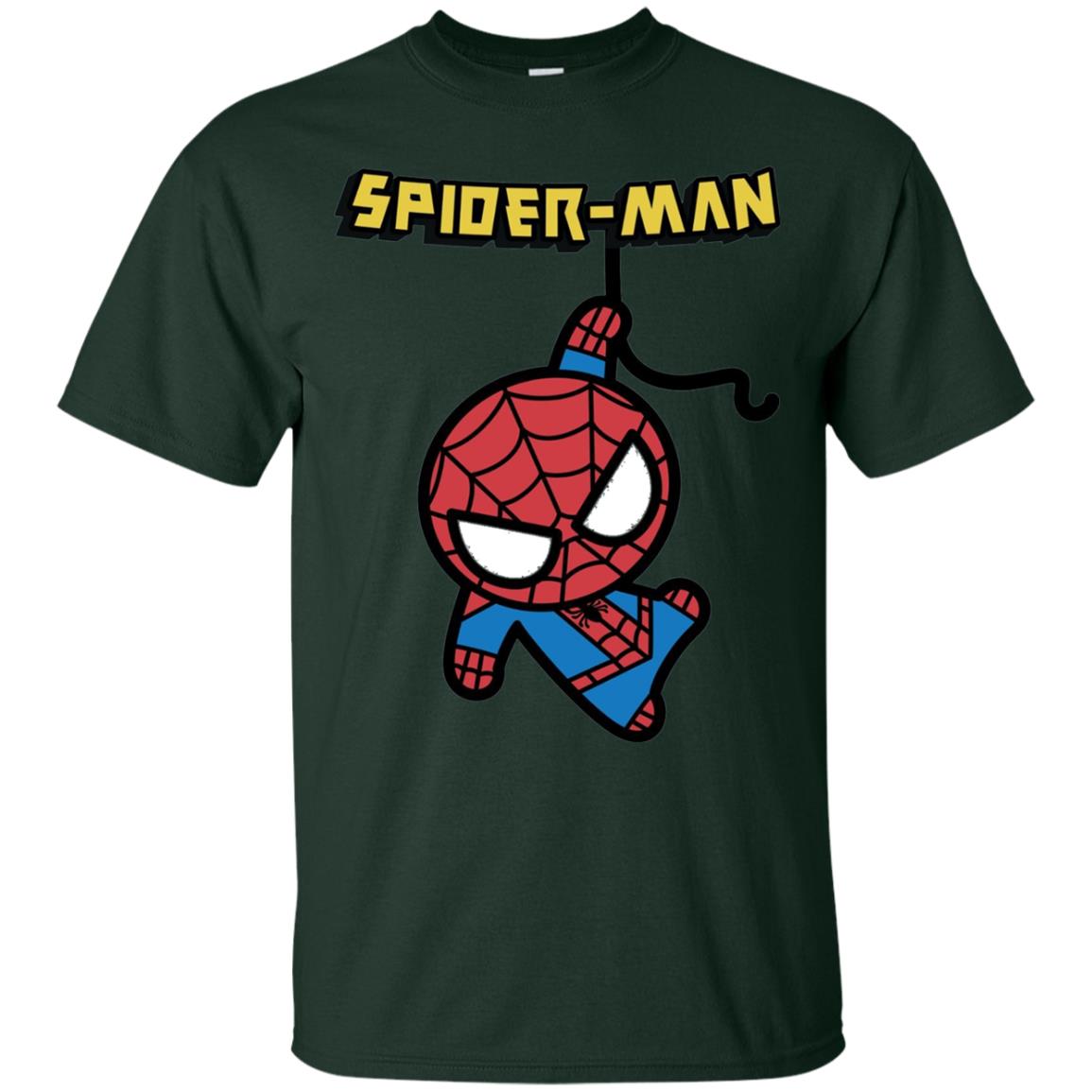 Spider-man Hanging Cute Kawaii Premium T-shirt Forest
