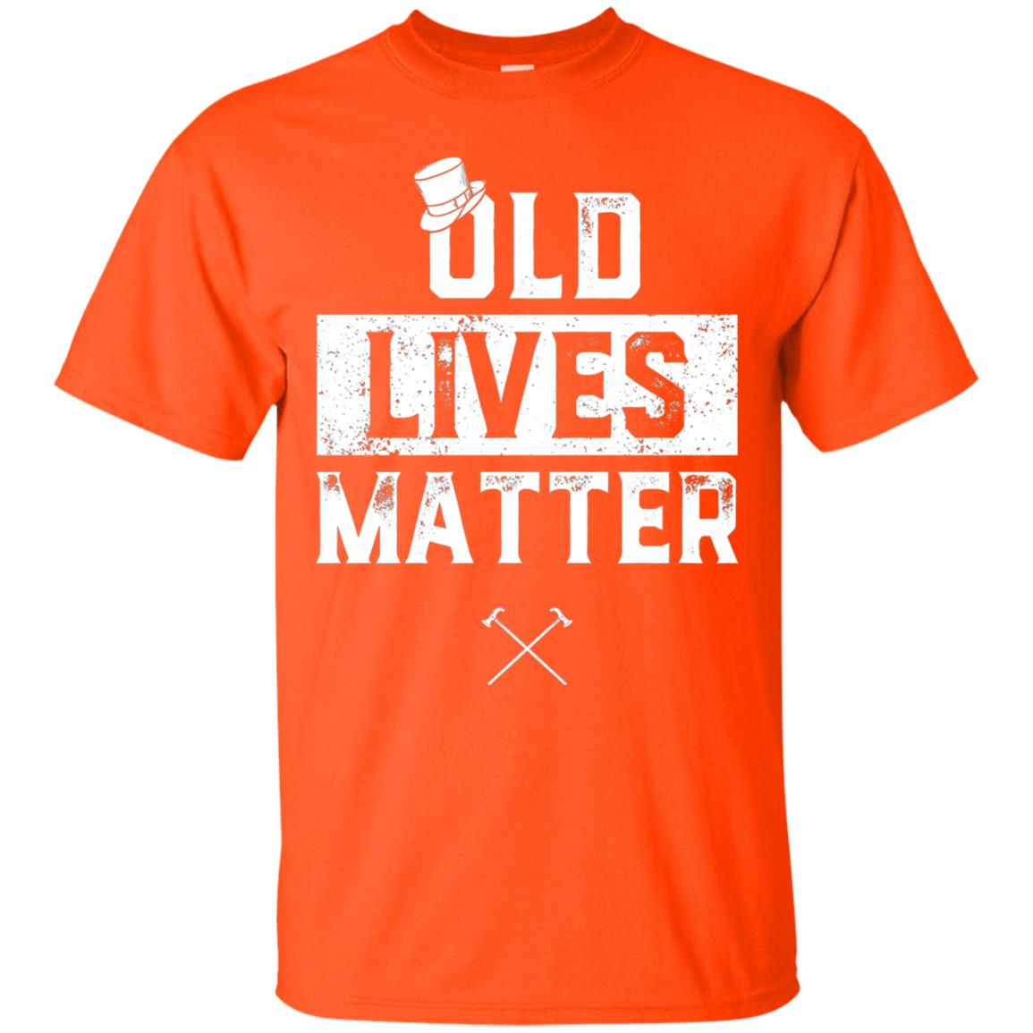 Old Lives Matter Funny Elderly 60th Birthday Shirt Orange