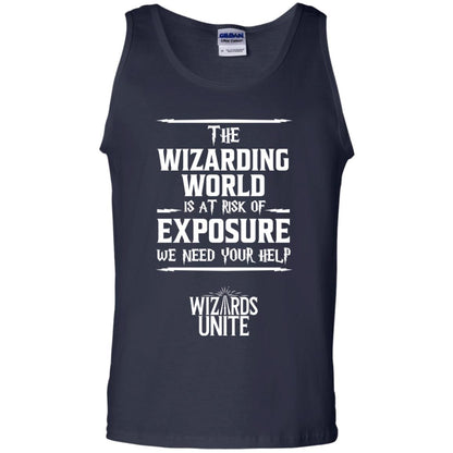 The Wizarding World Is At Risk Of Exposure Harry Potter T-shirt Navy