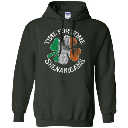 Time For Some Shenanigans St. Patrick_s Day T-shirt Forest Green