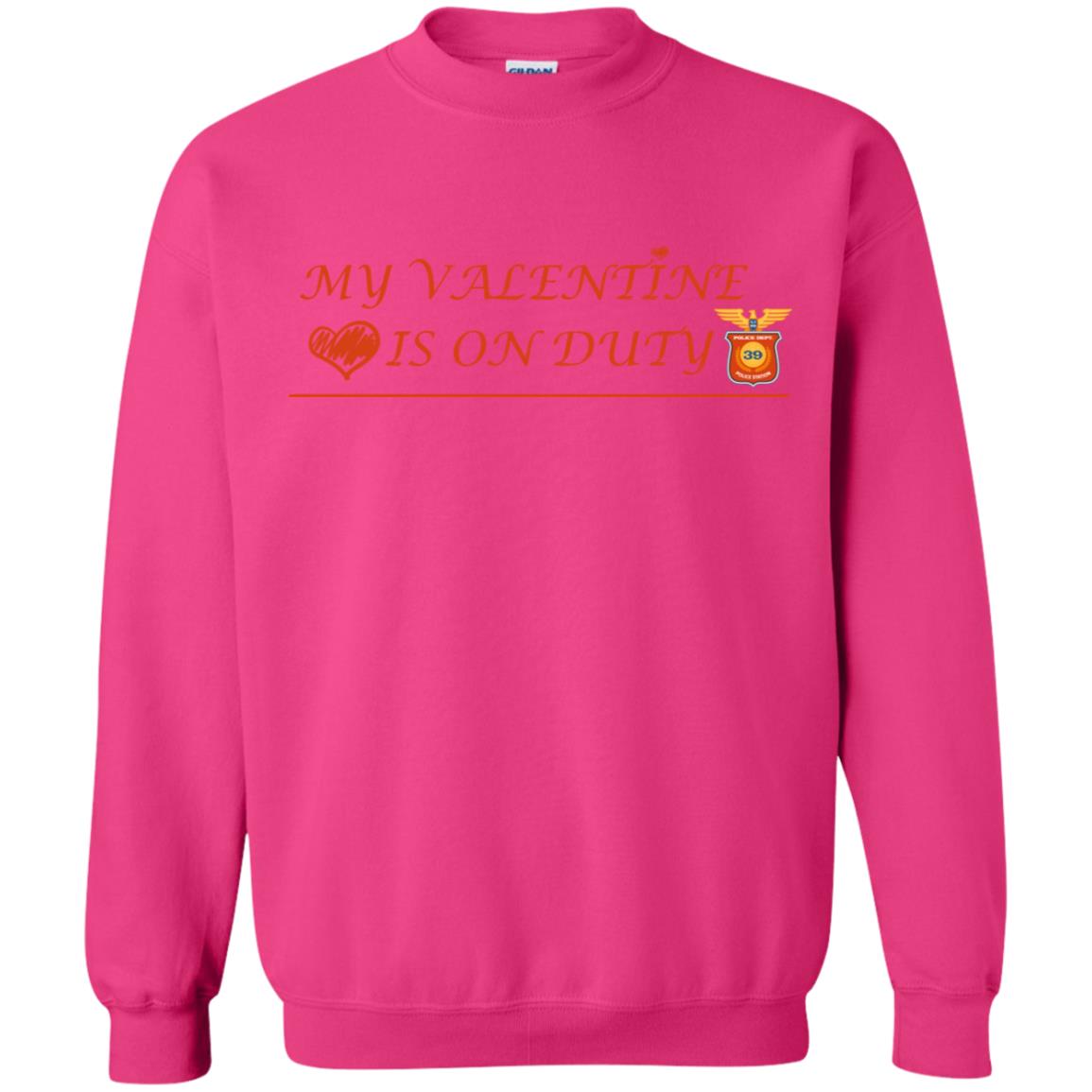 My Valentine Is On Duty Police Station Shirt Heliconia