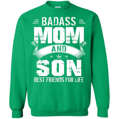 Badass Mom And Son Best Friends For Life Shirt Irish Green
