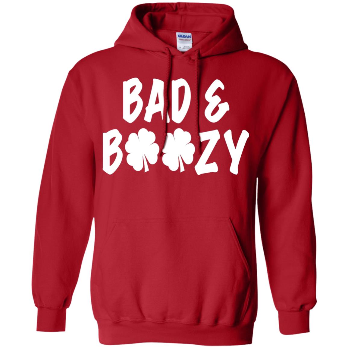Bad And Boozy St. Patrick_s Day T-shirt Red