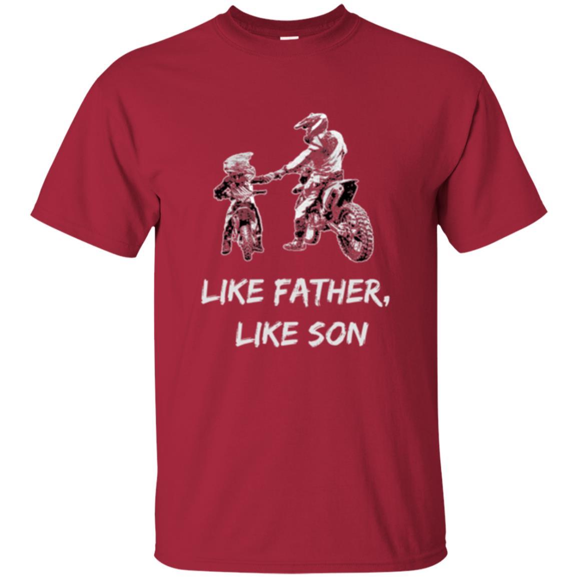 Motocross T-shirt Like Father Like Son T-shirt Cardinal