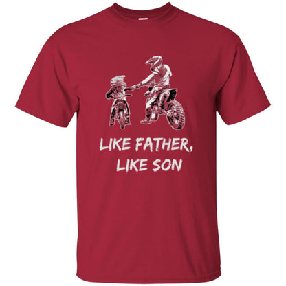 Motocross T-shirt Like Father Like Son T-shirt Cardinal