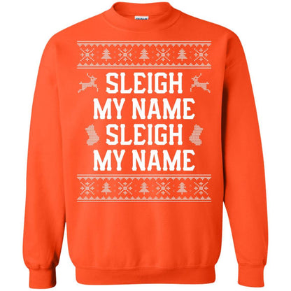 Christmas T-shirt Sleigh My Name Orange