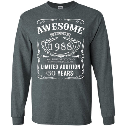 Awesome Since 1988 Limited Addition 30 Years 30th Birthday T-shirt Dark Heather