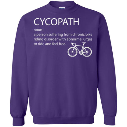 Biker T-shirt Cycopath Definition T-shirt Purple