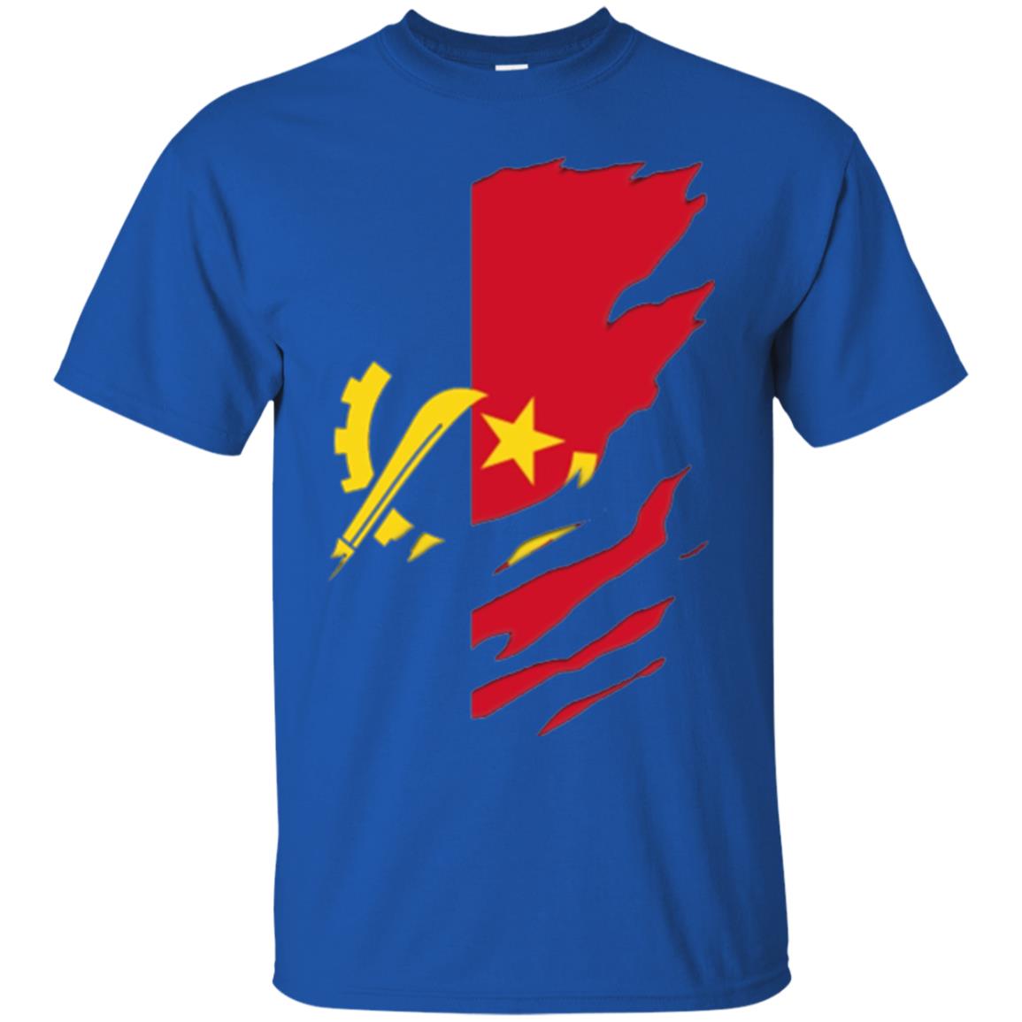 Super Angola Flag T-shirt Royal