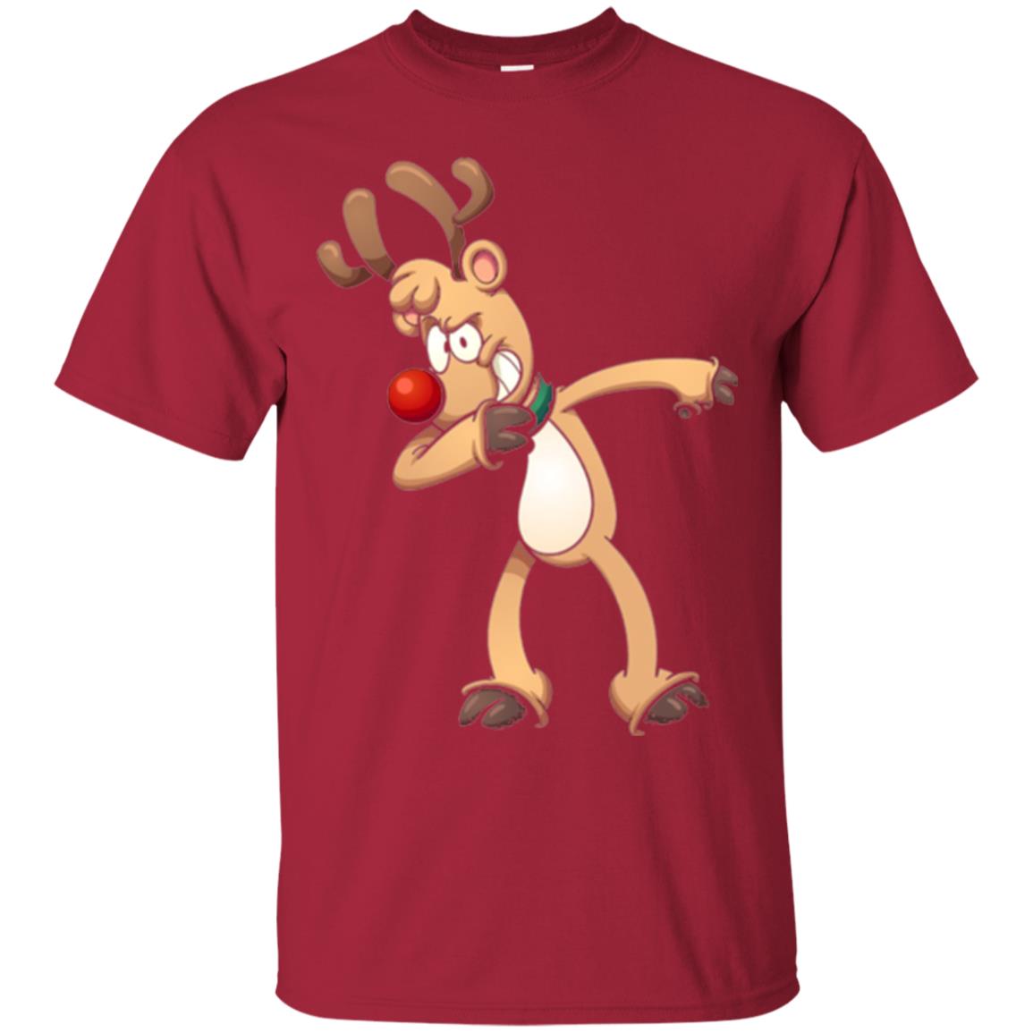 Christmas T-shirt Dabbing Reindeer Cardinal