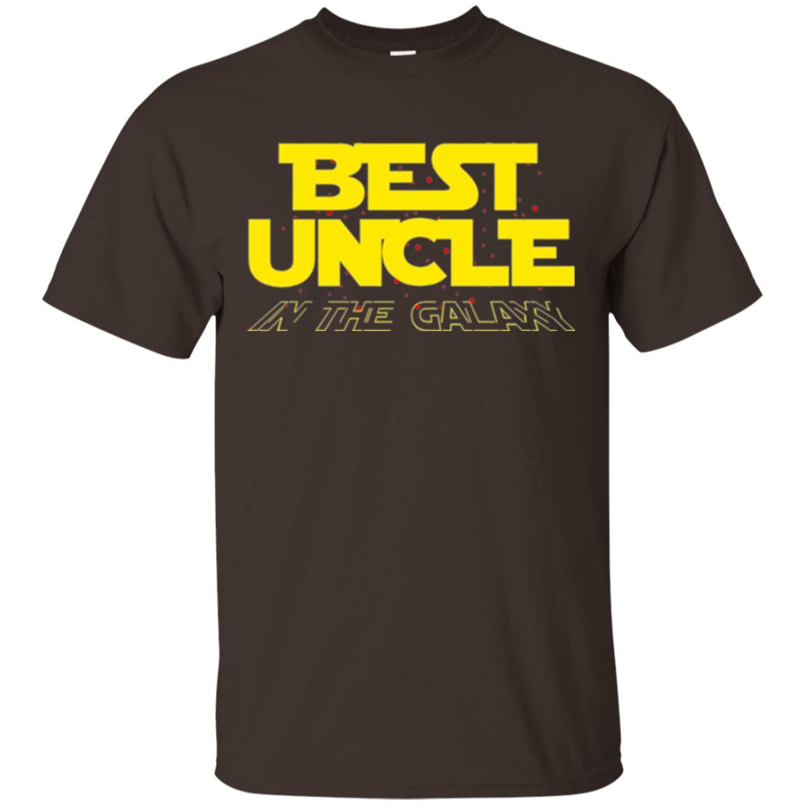 Uncle T-shirt Best Uncle In The Galaxy Dark Chocolate