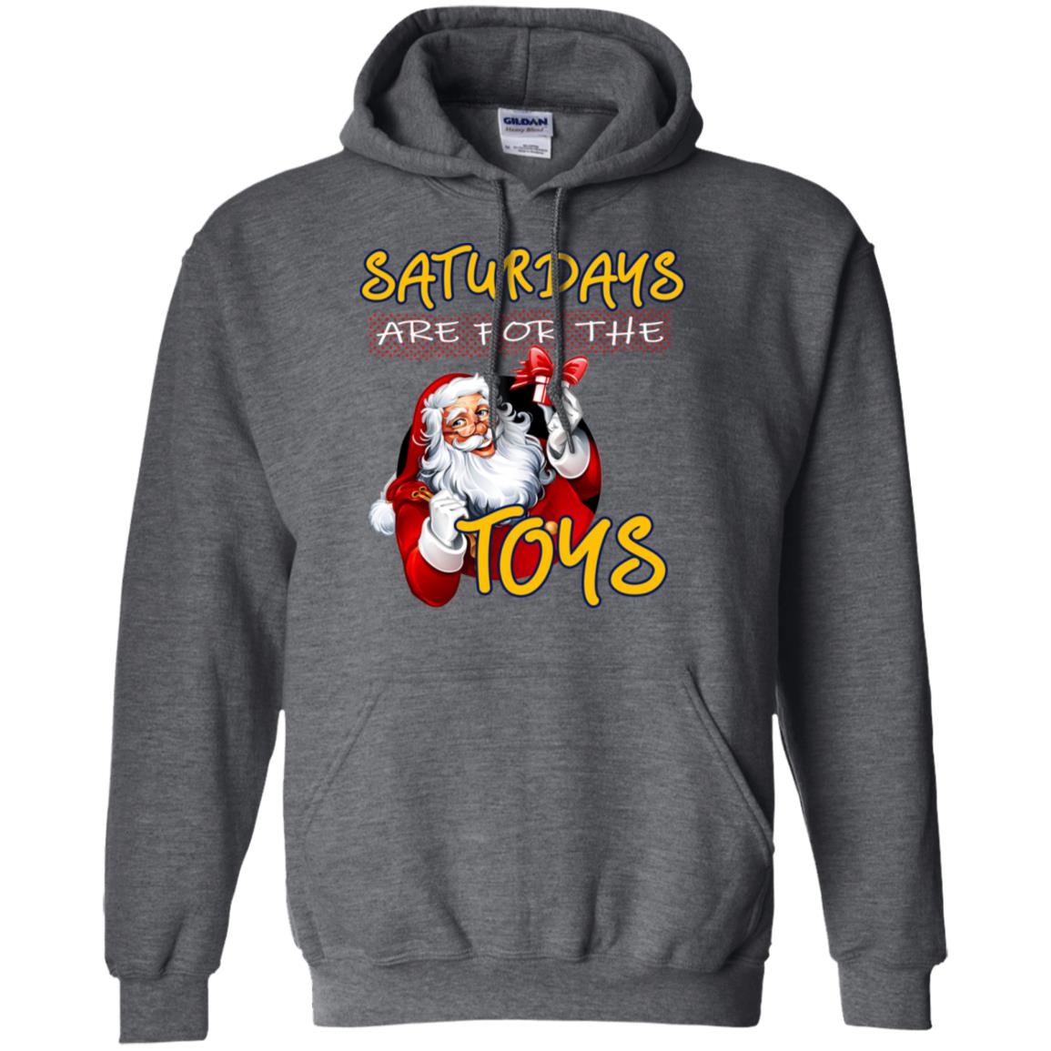 Saturdays Are For The Toys Santa X-mas Gift Shirt Dark Heather