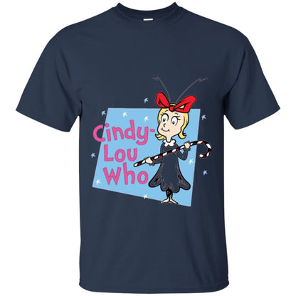 Dr. Seuss Cindy-lou Who Book Lover T-shirt Navy