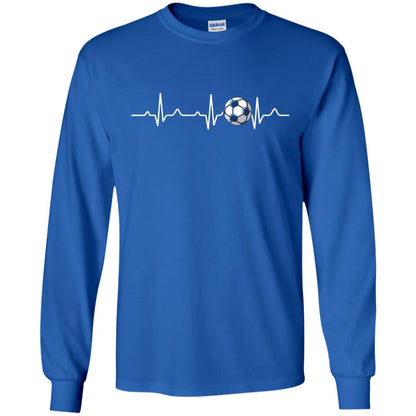 Heartbeat Soccer Lover T-shirt Royal