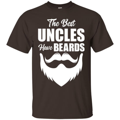 The Best Uncles Have Beards T-shirt Funny Uncle Dark Chocolate