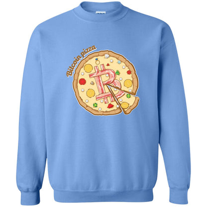 Funny Bitcoin Pizza T-shirt Crypto Currency Carolina Blue