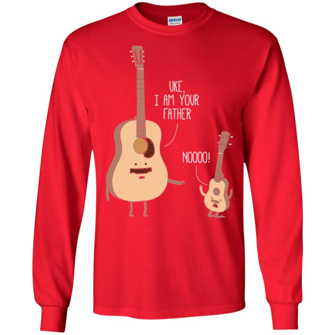 Musician T-shirt Uke I Am Your Father Red