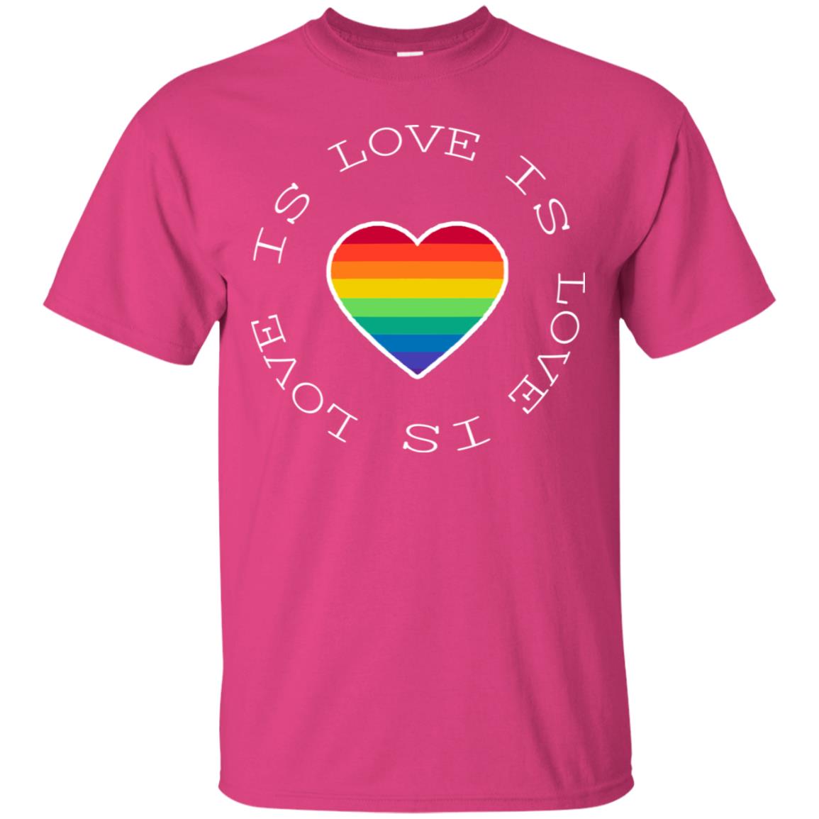 Love Is Love Rainbow Heart Lgbt Support Gift Shirt Heliconia