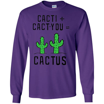 Funny Cactus Shirt Cact I Cact You Purple