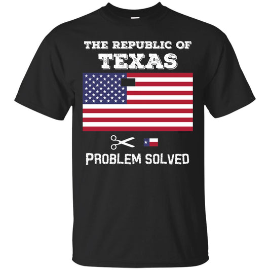 Republic Of Texas Problem Solved T-shirt Black