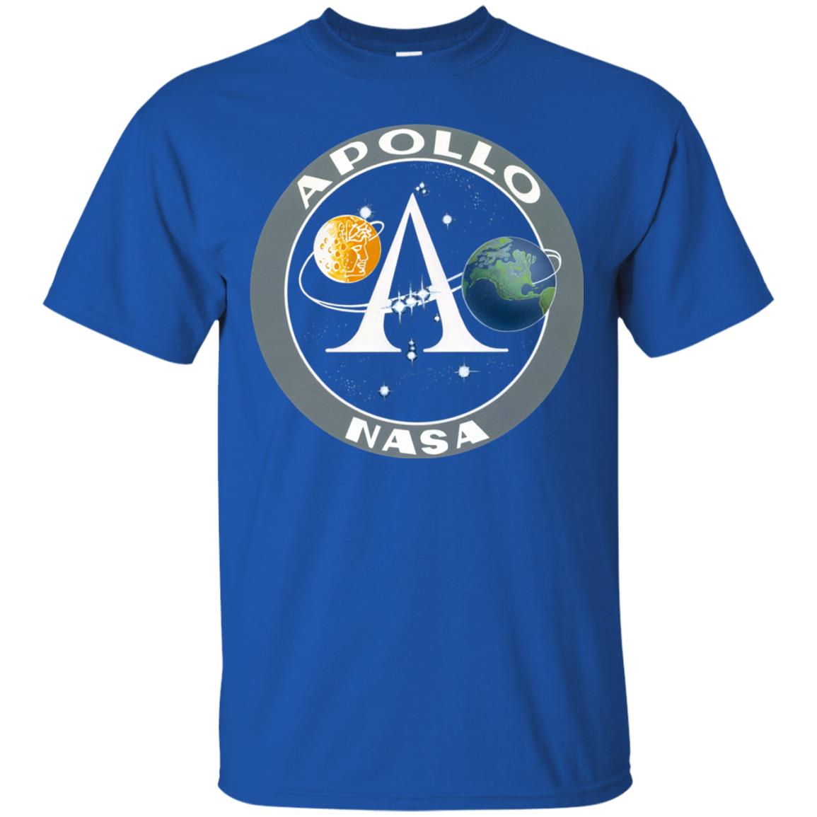 Apollo Program Moon Landing Patch Print Nasa Astronomy T-shirt Royal
