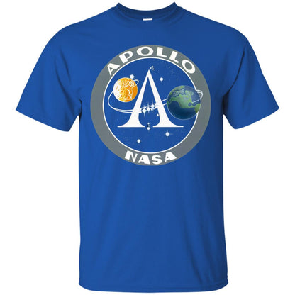 Apollo Program Moon Landing Patch Print Nasa Astronomy T-shirt Royal