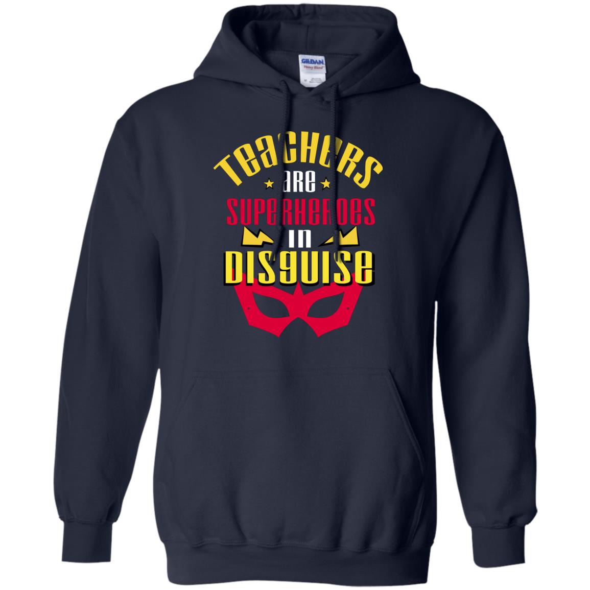 Teachers Are Superheroes In Disguise Movie Fan T-shirt Navy