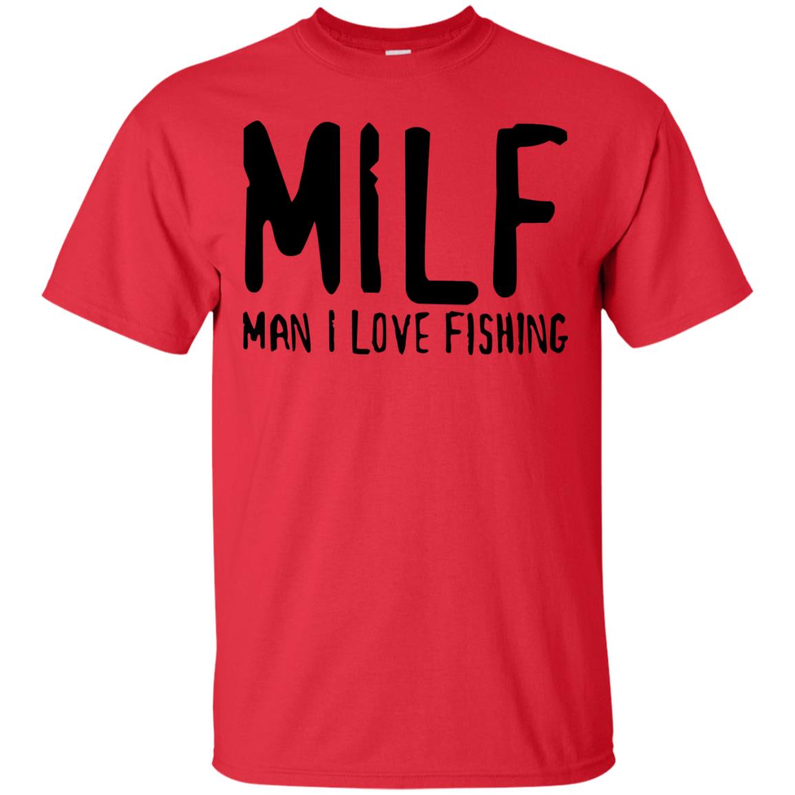 Milf Man I Love Fishing Fisherman Shirt Red