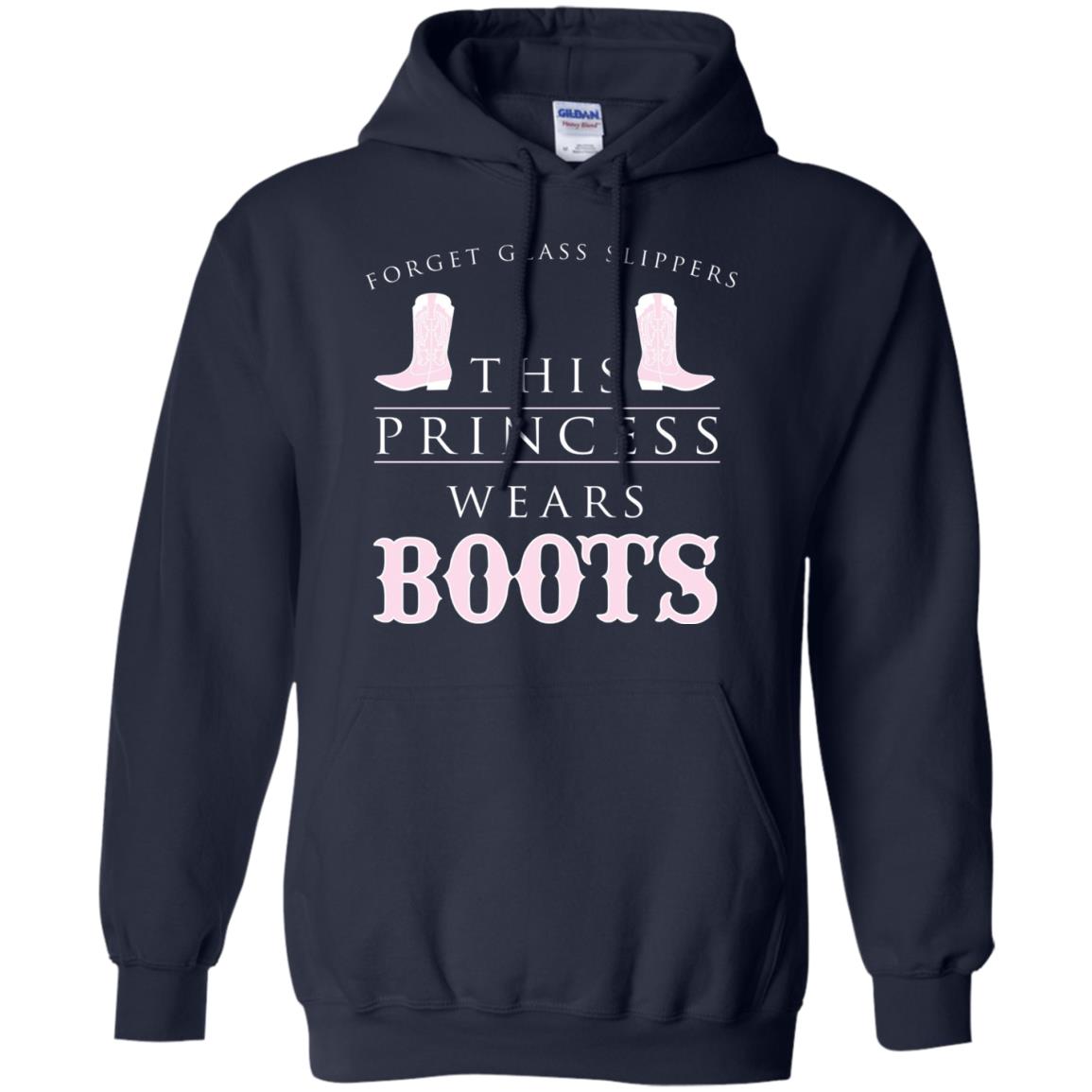 Forget Glass Slippers This Princess Wears Boots T-shirt Navy