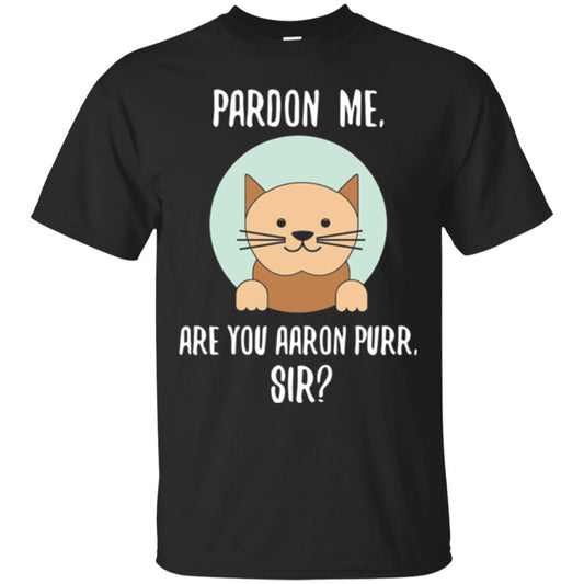 The Hamilton Cat T-shirt Pardon Me Black