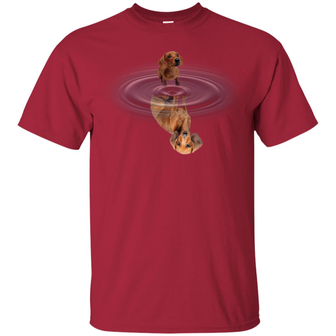 Little Dachshund And Big Shadow Shirt Cardinal