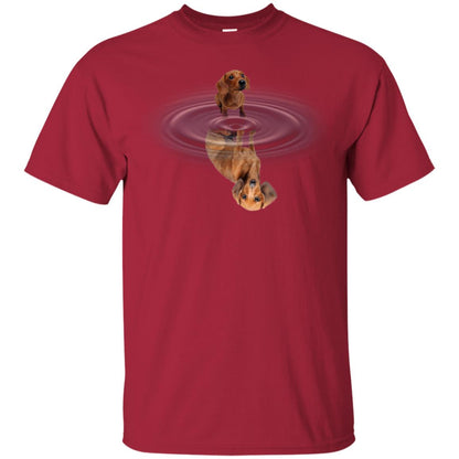 Little Dachshund And Big Shadow Shirt Cardinal